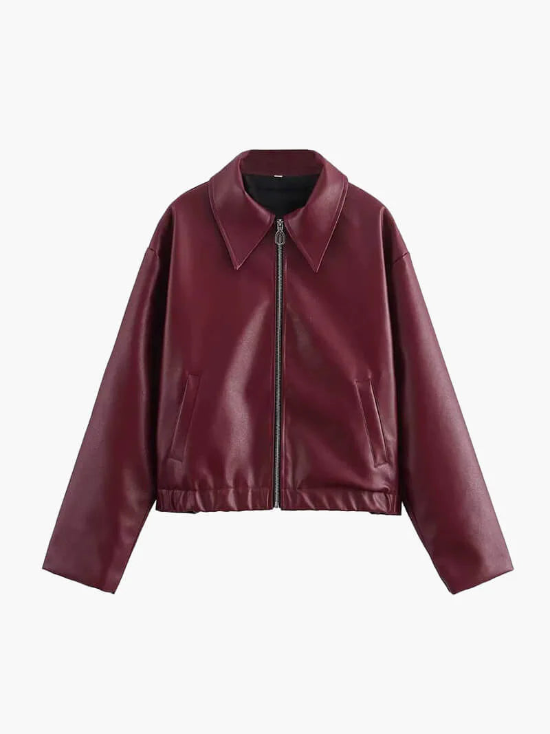 Veste en Cuir Perdue pour Femmes