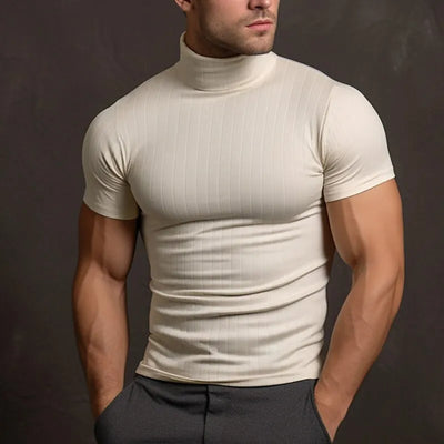 Alejandro - T-shirt à col roulé uni pour homme