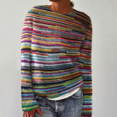 Wendy - Pull rayé unique à manches longues