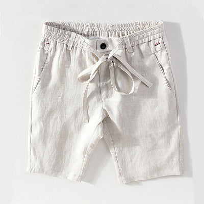 Stan – Shorts en Lin Confortables Mi-Taille en Couleur Unie