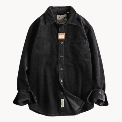 Chemise homme en velours côtelé classique
