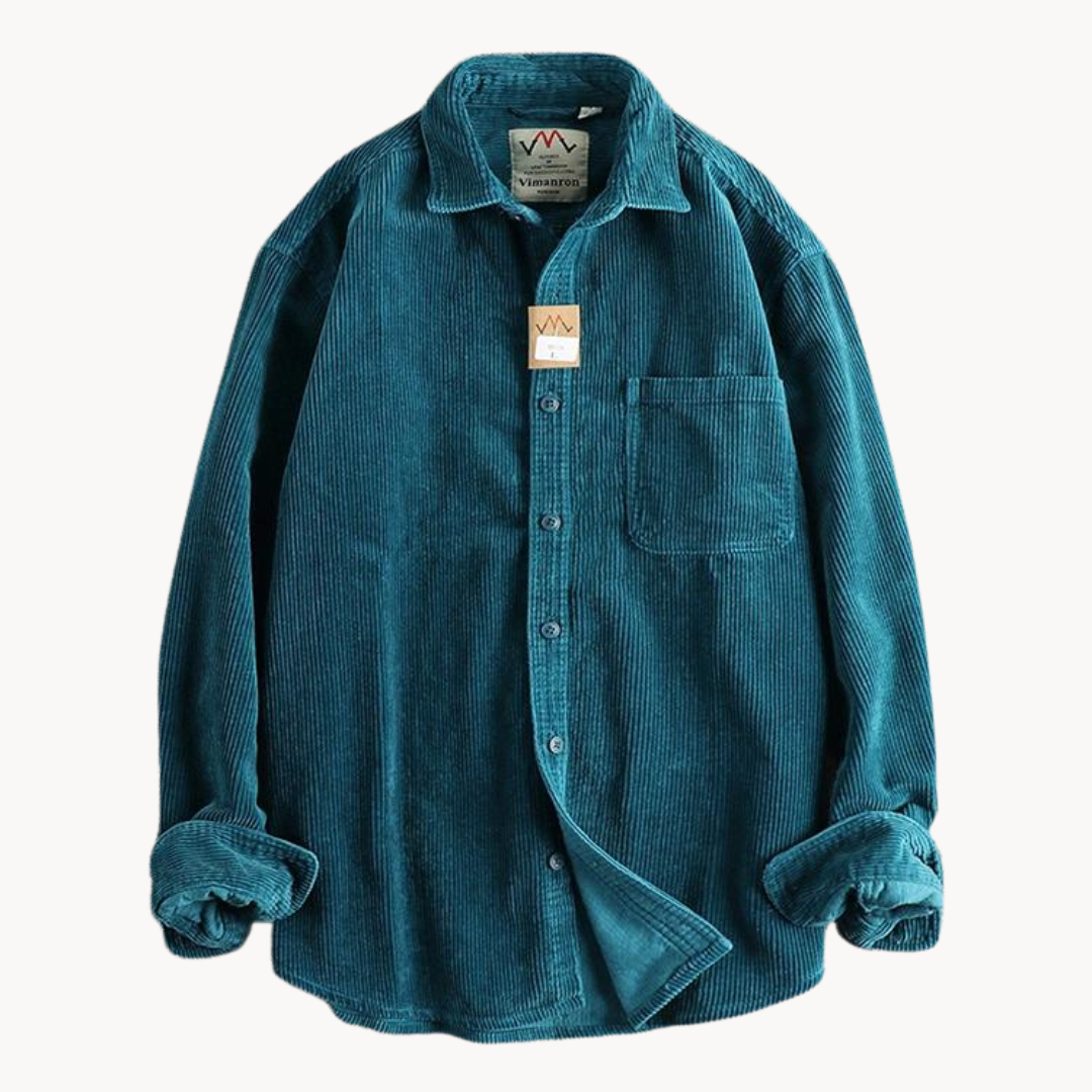 Chemise homme en velours côtelé classique