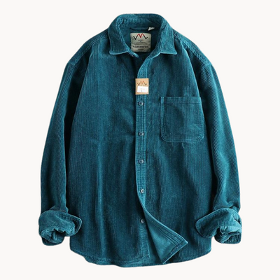 Chemise homme en velours côtelé classique