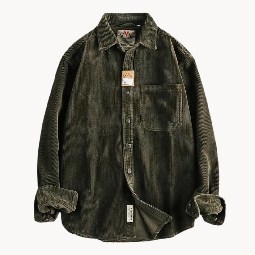 Chemise homme en velours côtelé classique