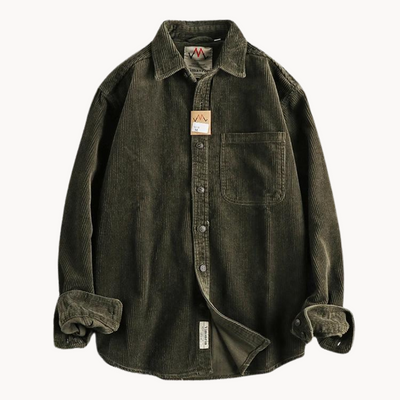 Chemise homme en velours côtelé classique