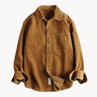 Chemise homme en velours côtelé classique