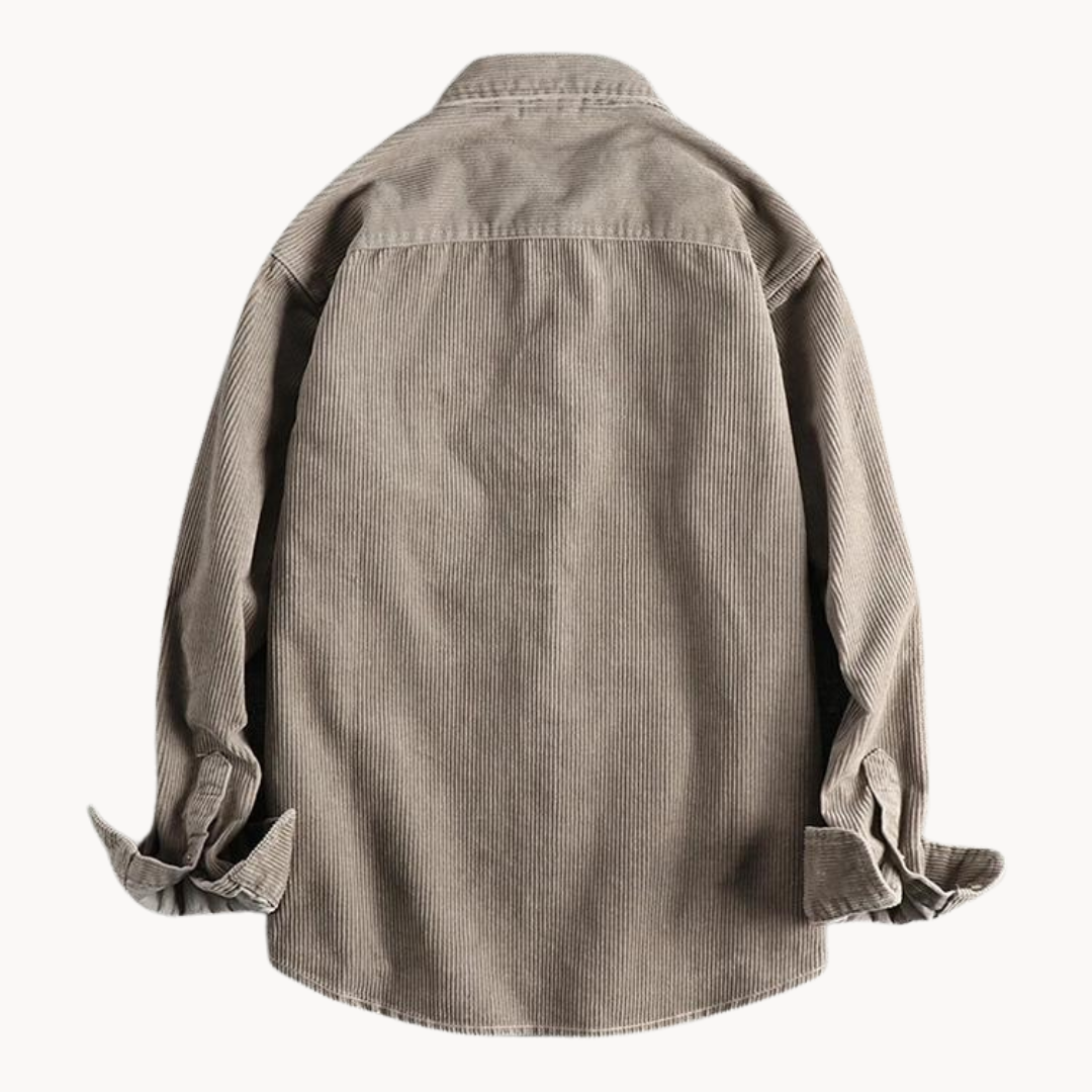 Chemise homme en velours côtelé classique