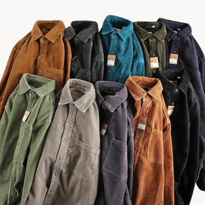 Chemise homme en velours côtelé classique