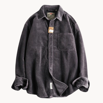 Chemise homme en velours côtelé classique