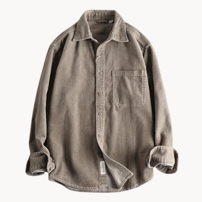 Chemise homme en velours côtelé classique