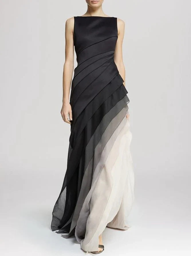 Robe élégante à volants avec dégradé raffiné
