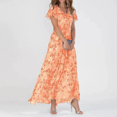 Robe femme mi-longue – Coupe ajustée – Tissu fluide élégant