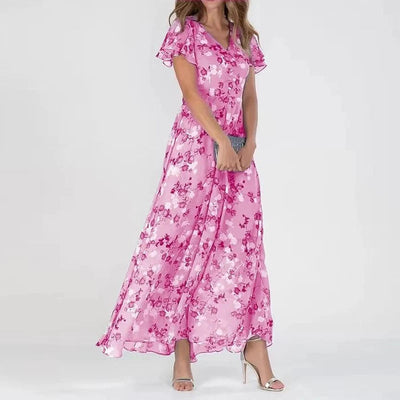 Robe femme mi-longue – Coupe ajustée – Tissu fluide élégant