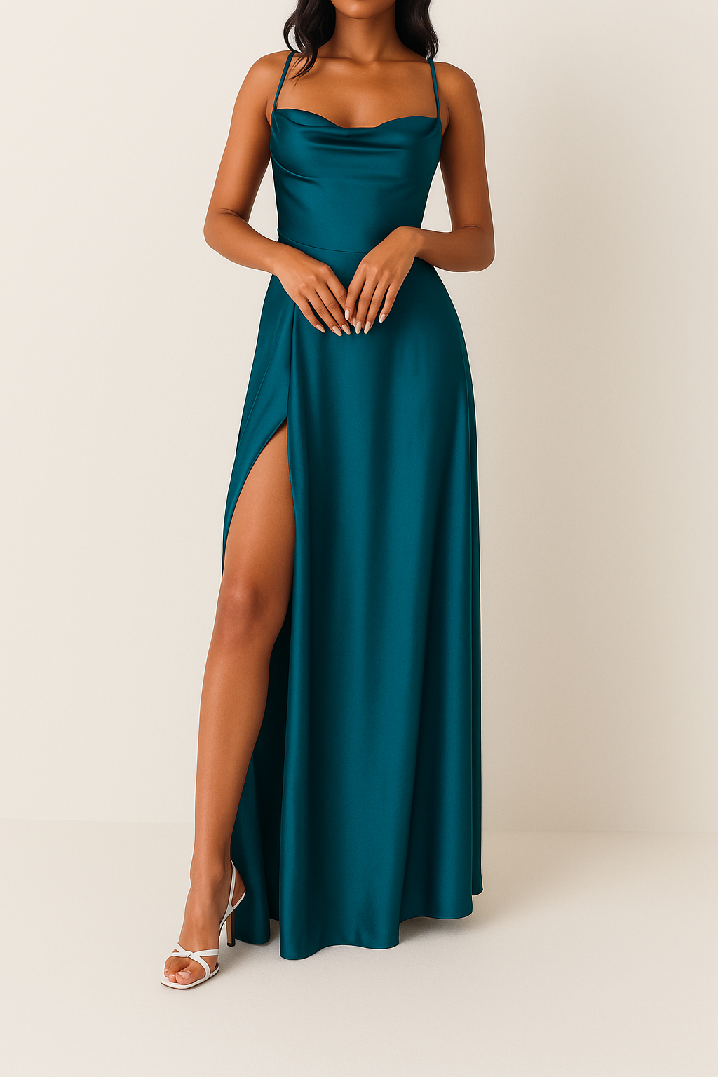 Fenja Maxi-robe en soie sans manches