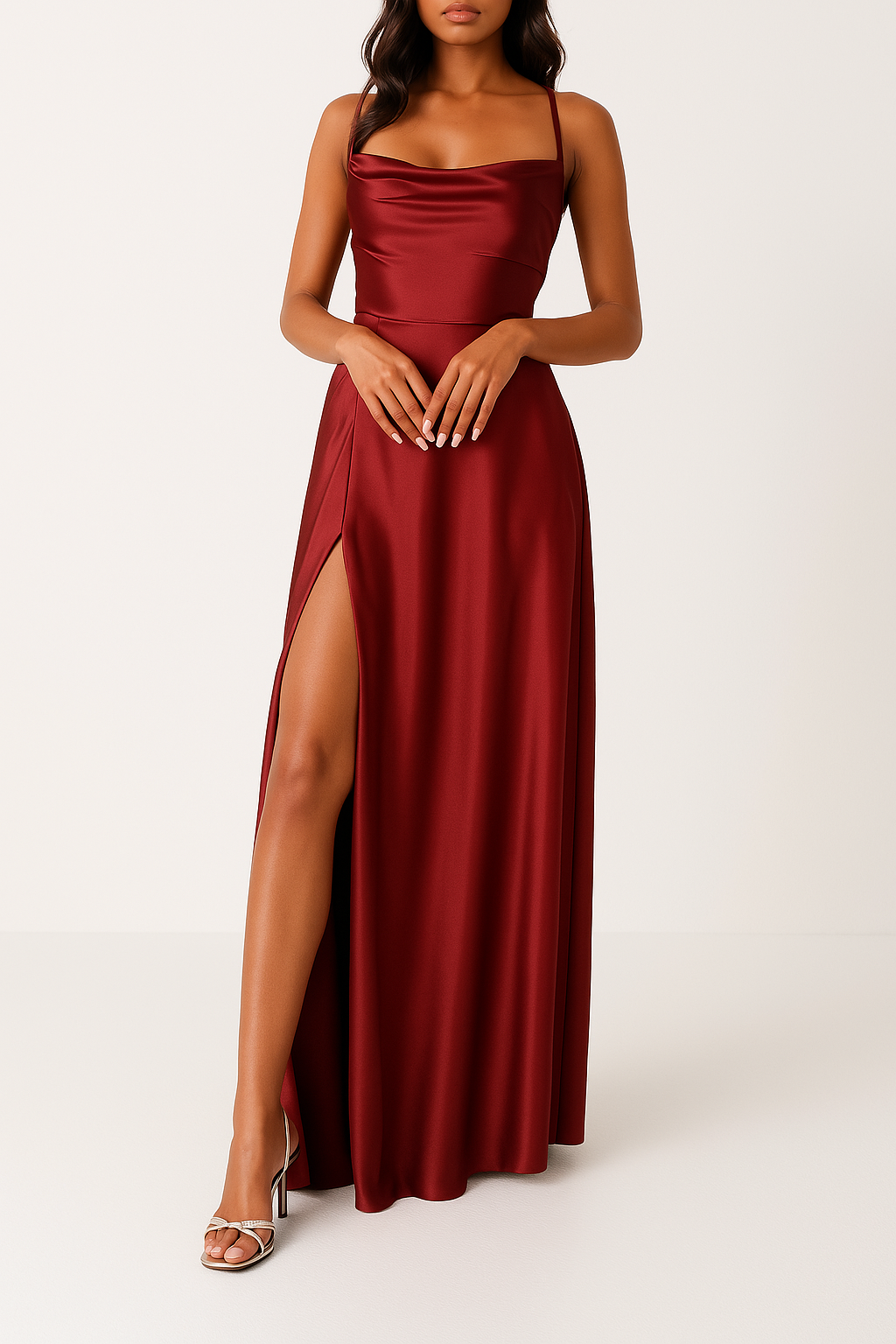 Fenja Maxi-robe en soie sans manches