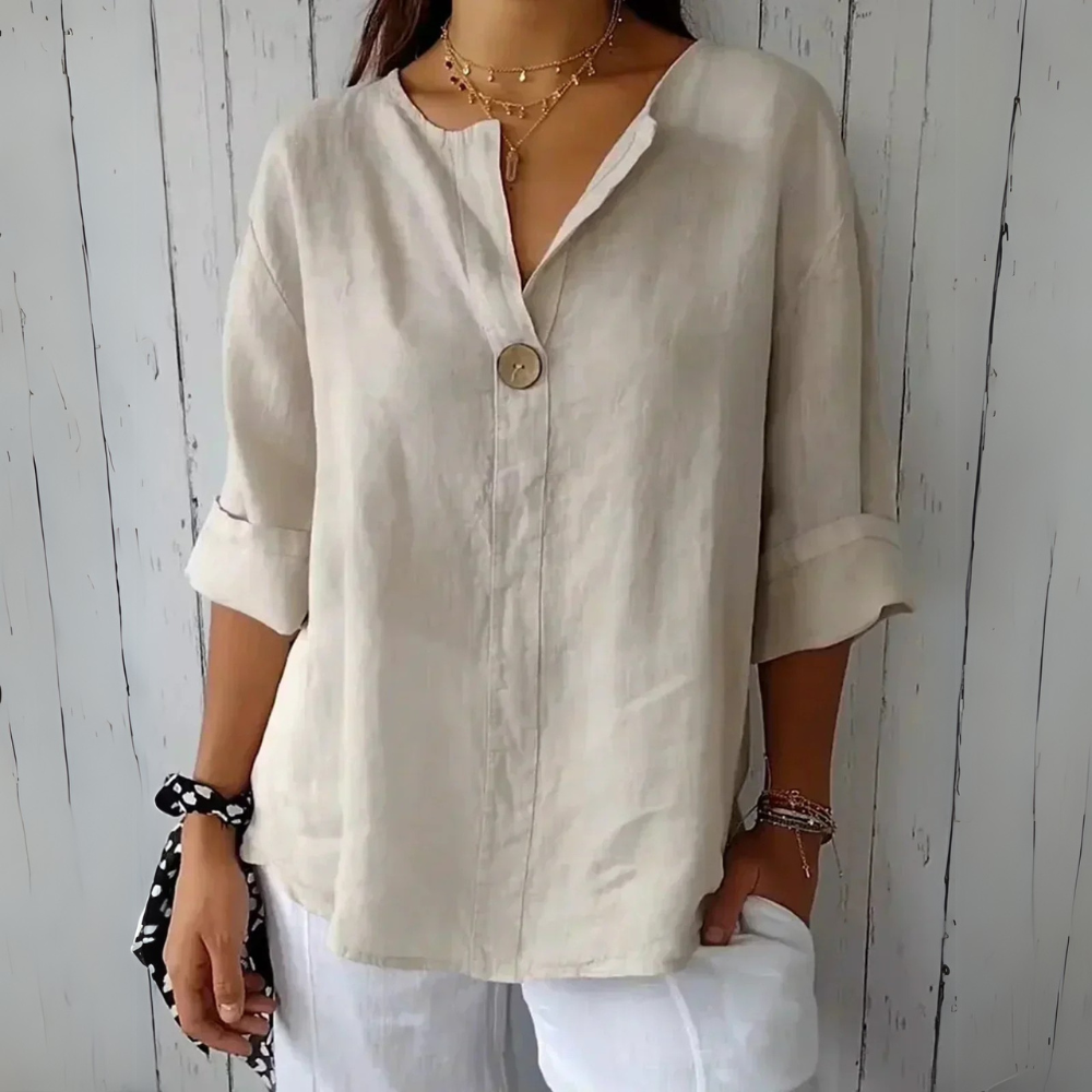 Fredrika Blouse élégante en lin pour femmes