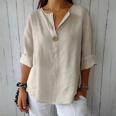 Fredrika Blouse élégante en lin pour femmes