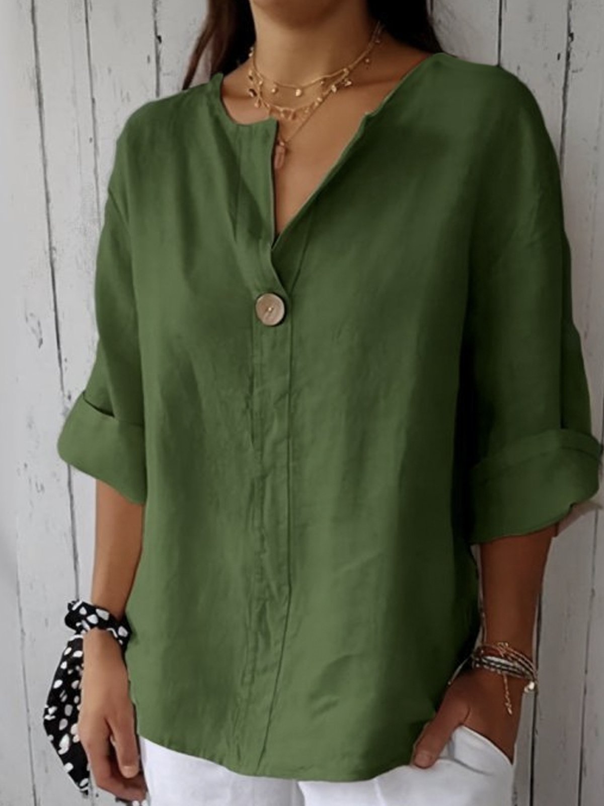 Fredrika Blouse élégante en lin pour femmes