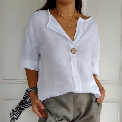Fredrika Blouse élégante en lin pour femmes