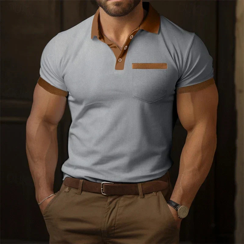 Polo homme élégant en coton – Confort respirant et style chic pour toutes occasions
