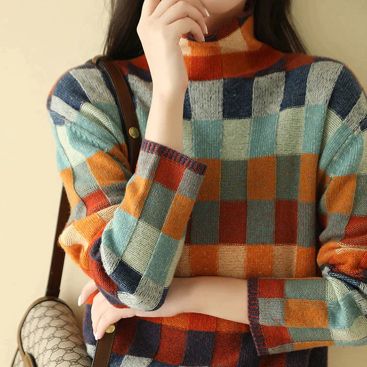 Anna - Col roulé Patchwork Couture