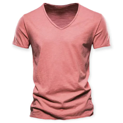 T-shirt pour hommes avec col en V