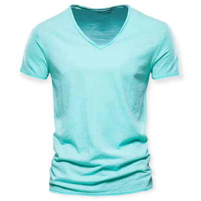 T-shirt pour hommes avec col en V