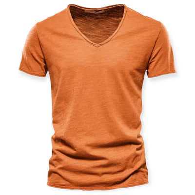 T-shirt pour hommes avec col en V