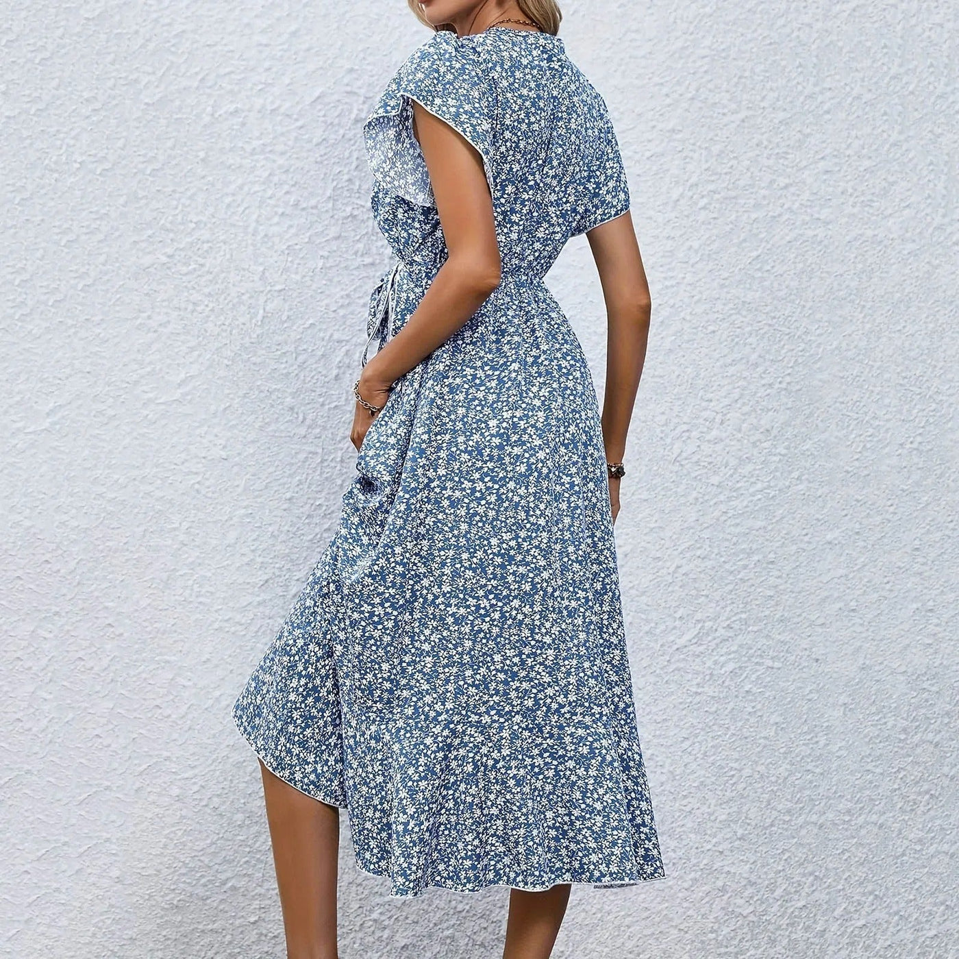 Margarethe robe portefeuille florale pour femme