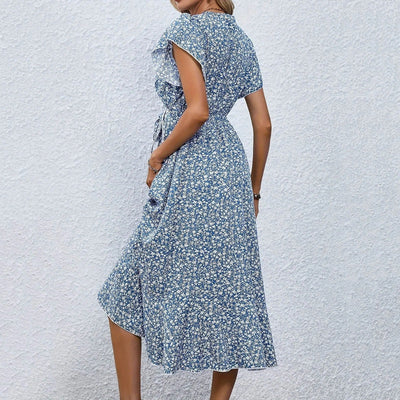 Margarethe robe portefeuille florale pour femme