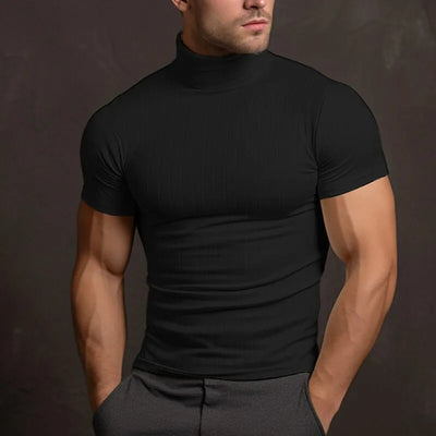 Alejandro - T-shirt à col roulé uni pour homme