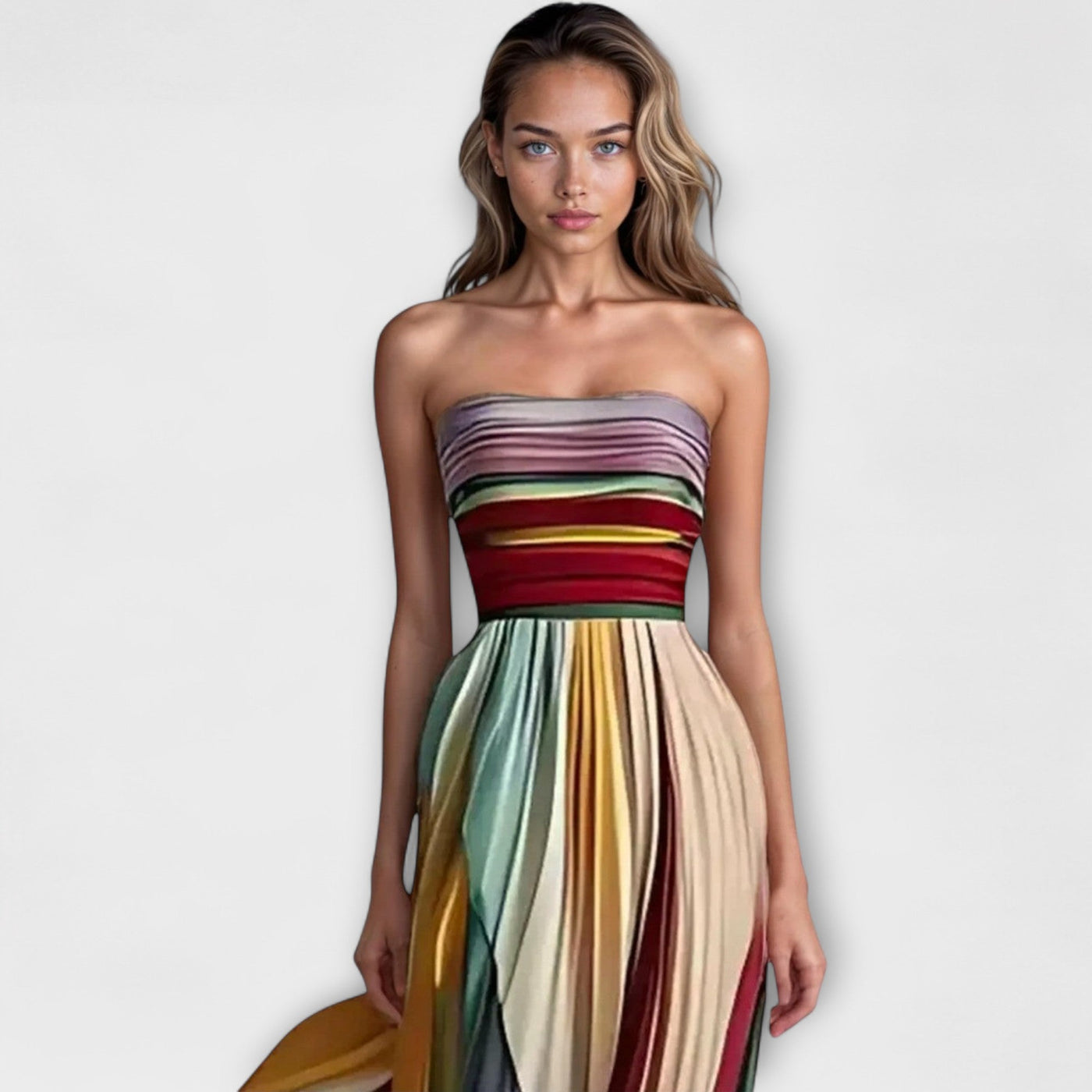 Flora - Robe sans manches colorée