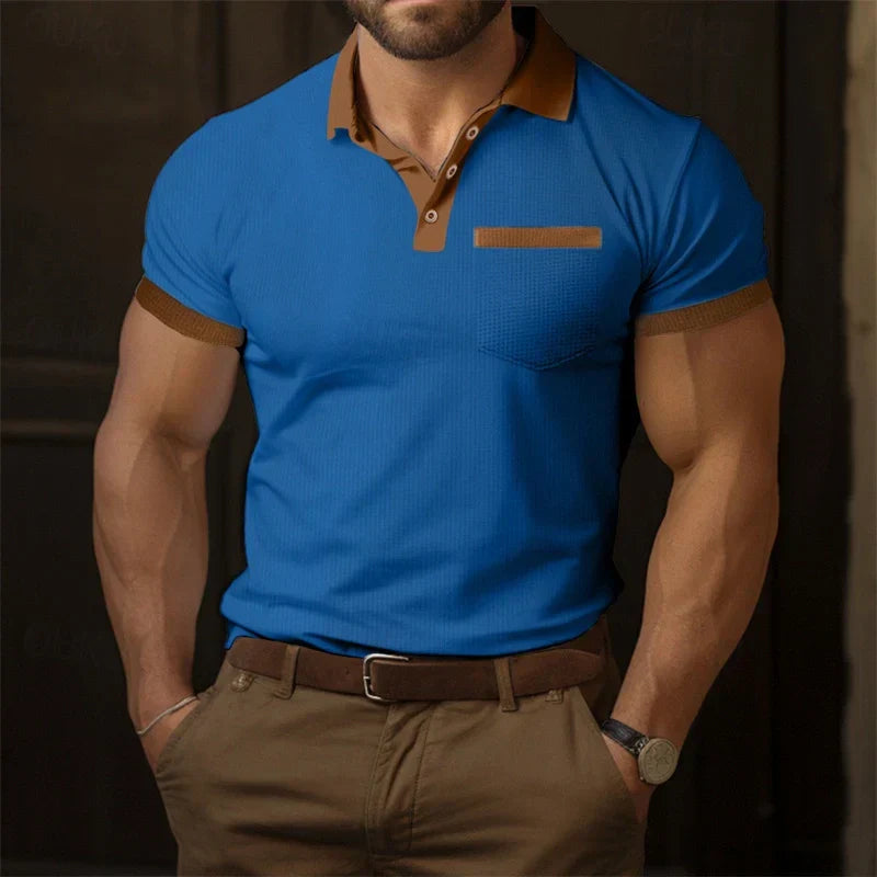 Polo homme élégant en coton – Confort respirant et style chic pour toutes occasions