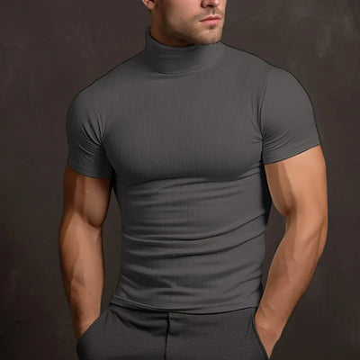 Alejandro - T-shirt à col roulé uni pour homme